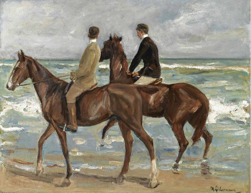 Max Liebermann Zwei Reiter am Strand Norge oil painting art